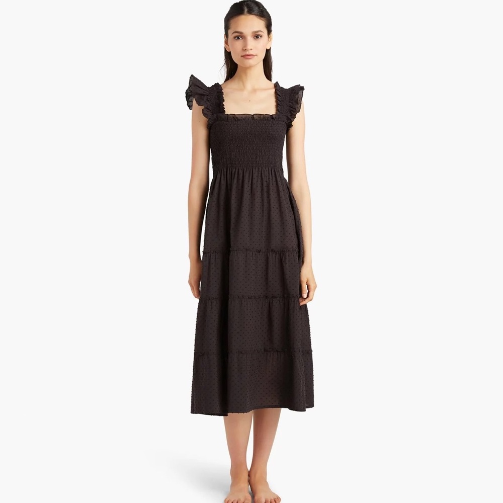Hill House - The Ellie Nap Dress - Sheer Black Swiss Dot - Sheer Black Swiss Dot